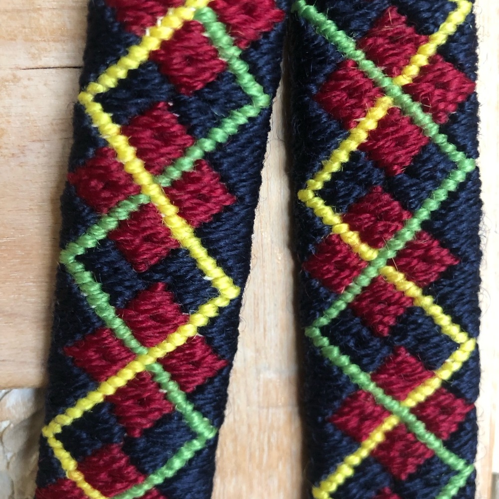 Unique embroidered leather belt